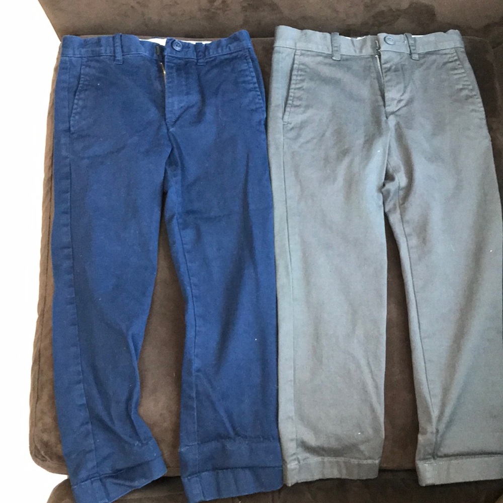 Two pairs J Crew chinos  in slim fit size 6.